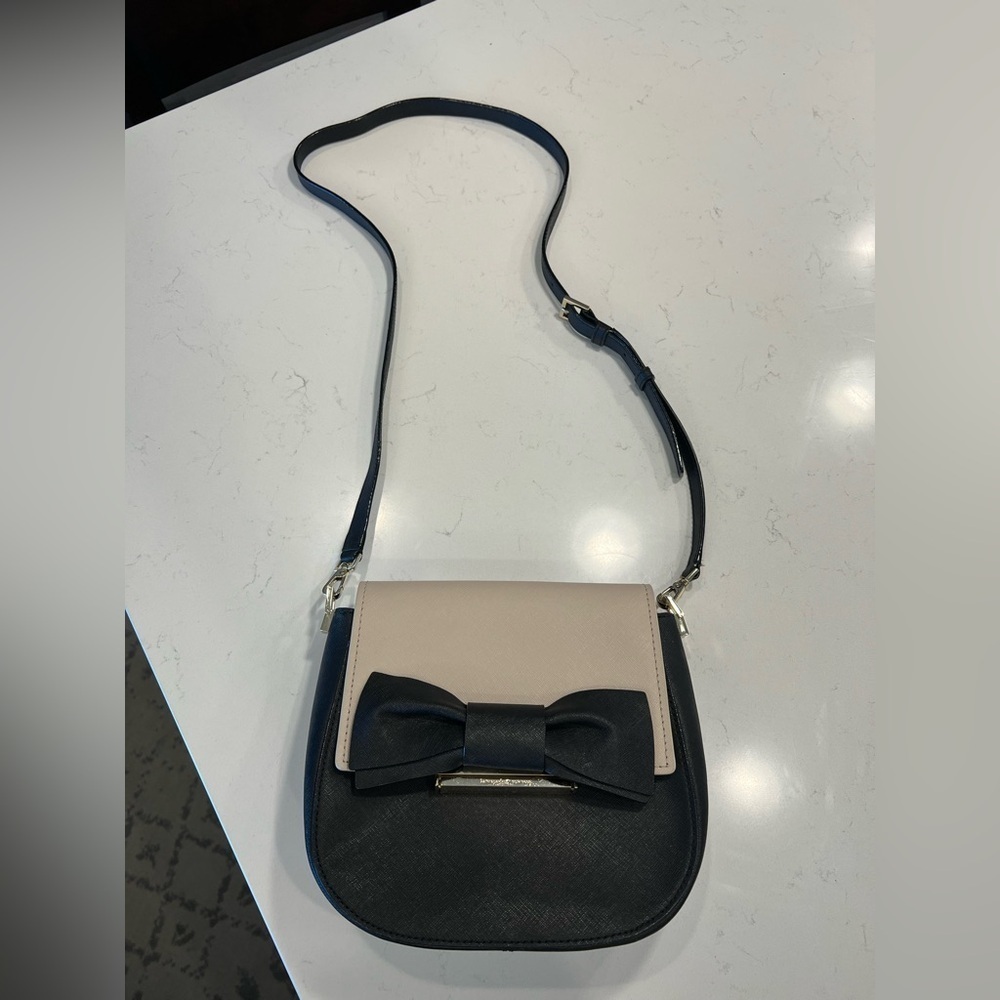 Kate Spade Byrdie Make it Mine black leather crossbody purse 1 flap included.